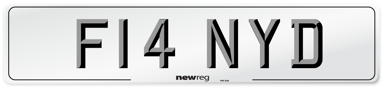 F14 NYD Number Plate from New Reg